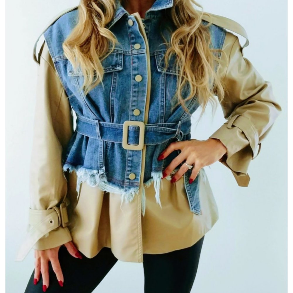 Jean /PU coat